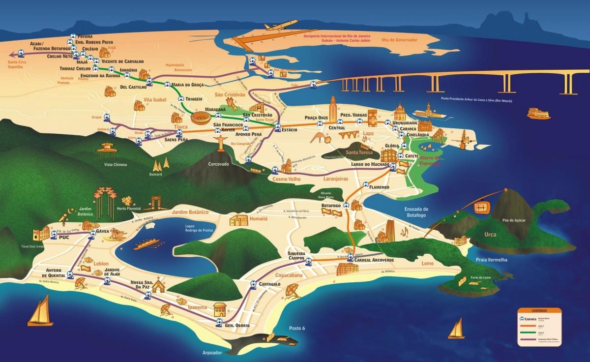 Kort af Rio minnisvarða