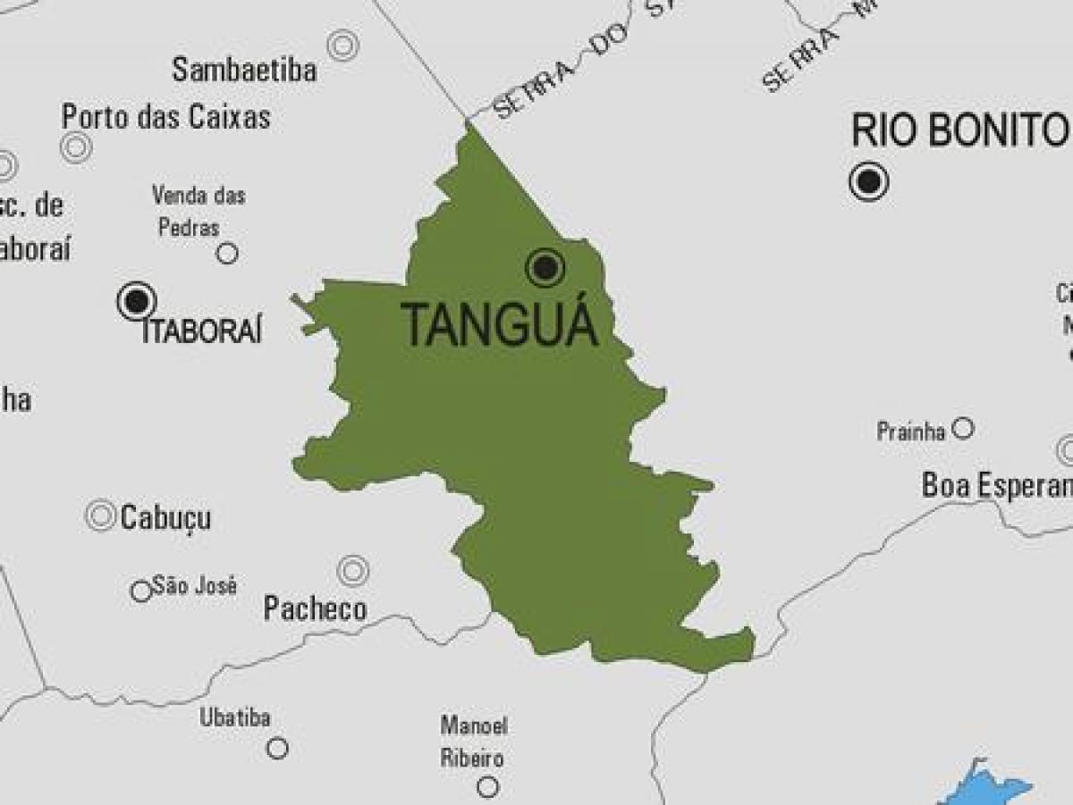 Kort af Tanguá sveitarfélag