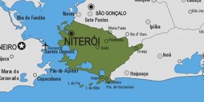 Kort af Niterói sveitarfélag