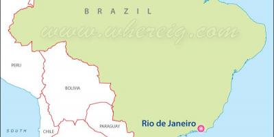 Kort af Rio de Janeiro á Brasilíu
