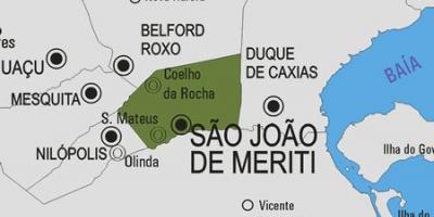 Kort af Sao Joao de Meriti sveitarfélag