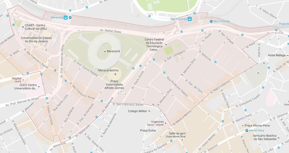 Kort af bairro Maracanã