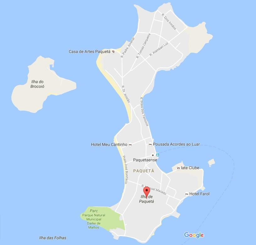 Kort af bairro Paquetá