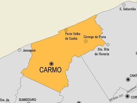 Kort af Cardoso Moreira sveitarfélag