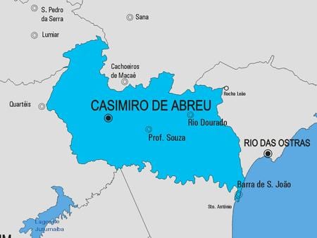 Kort af Carmo sveitarfélag