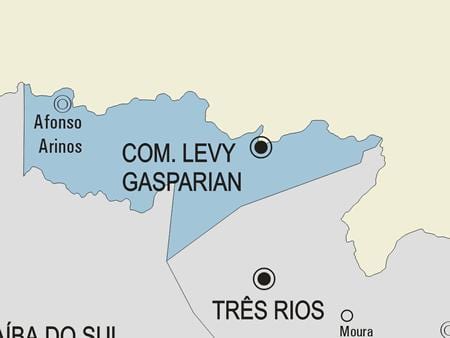 Kort af Casimiro de Abreu sveitarfélag