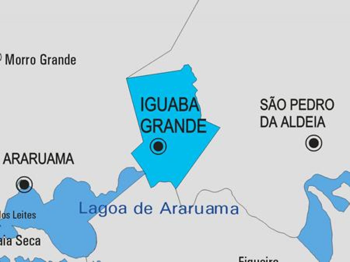 Kort af Iguaba Grande sveitarfélag