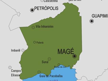 Kort af Magé sveitarfélag