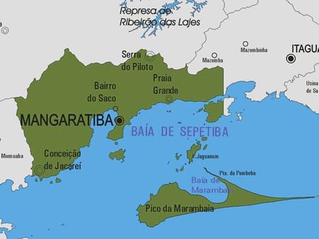 Kort af Mangaratiba sveitarfélag