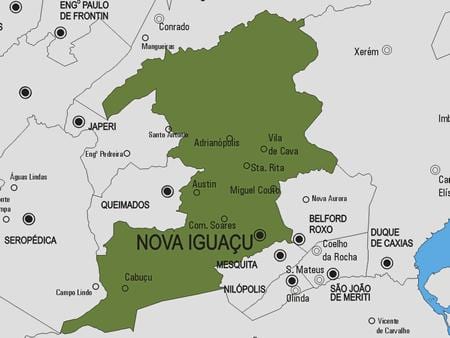 Kort af Nova Delhi sveitarfélag