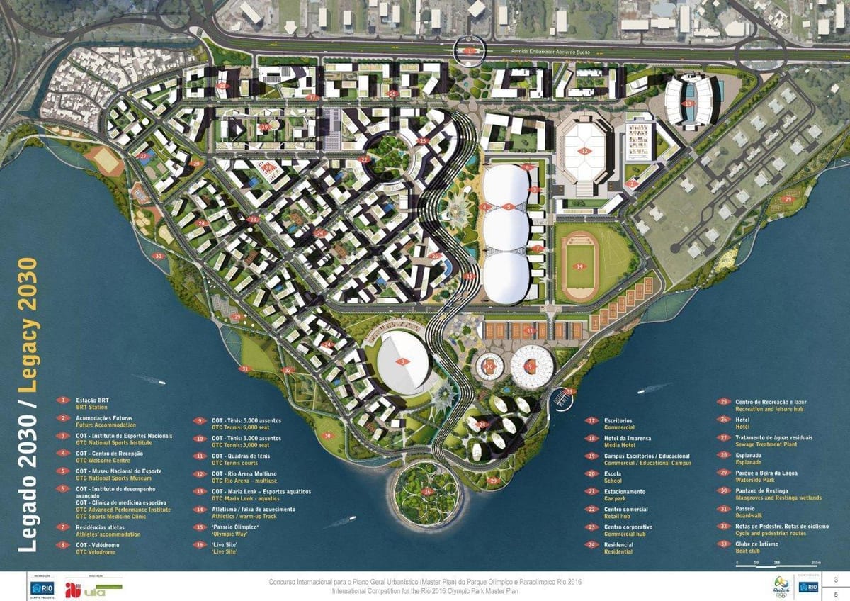 Kort af Olympic park arfleifð