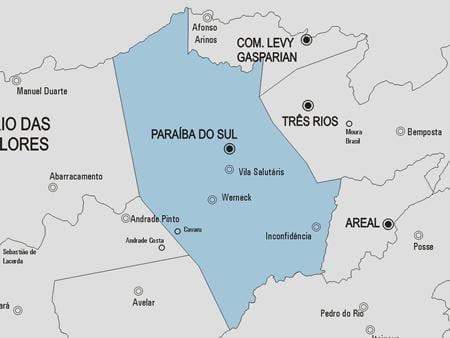 Kort af Paraíba luiz sveitarfélag