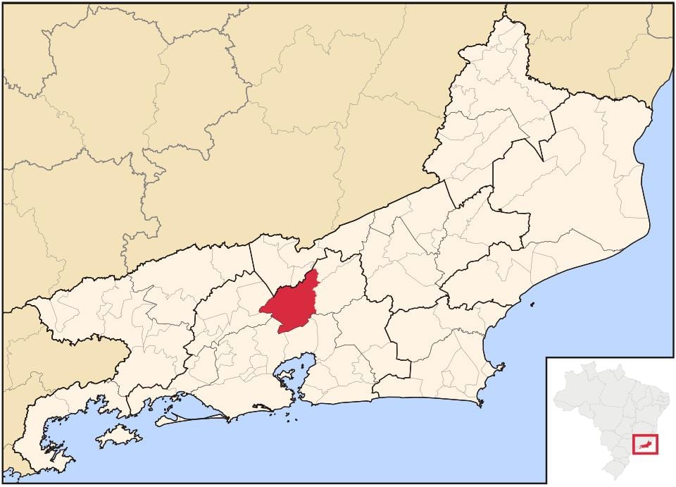 Kort af Petrópolis
