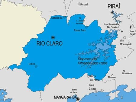 Kort af Rio Frá sveitarfélag