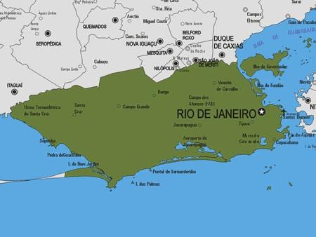 Kort af Rio Venus sveitarfélag