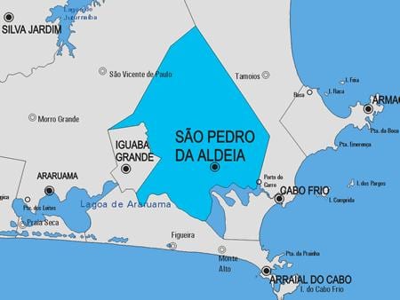 Kort af Sao Pedro da Village sveitarfélag