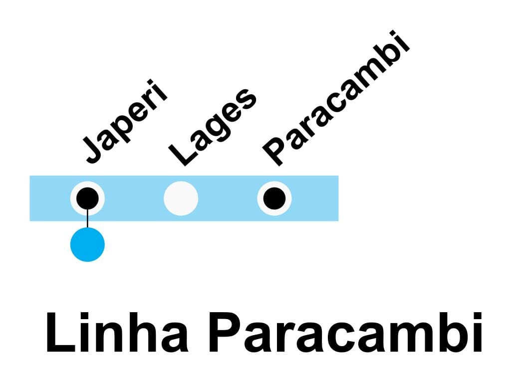 Kort af SuperVia - Línu Paracambi