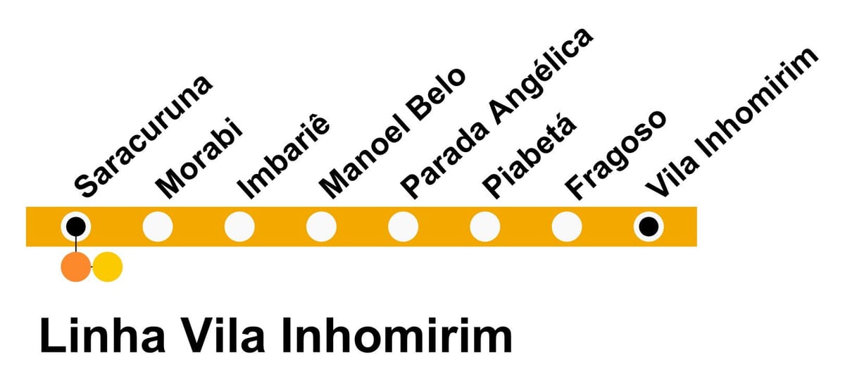 Kort af SuperVia - Línu Pico Inhomirim
