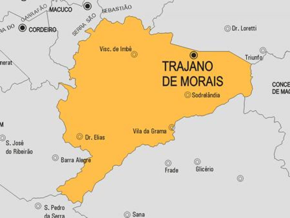 Kort af Trajano de Morais sveitarfélag