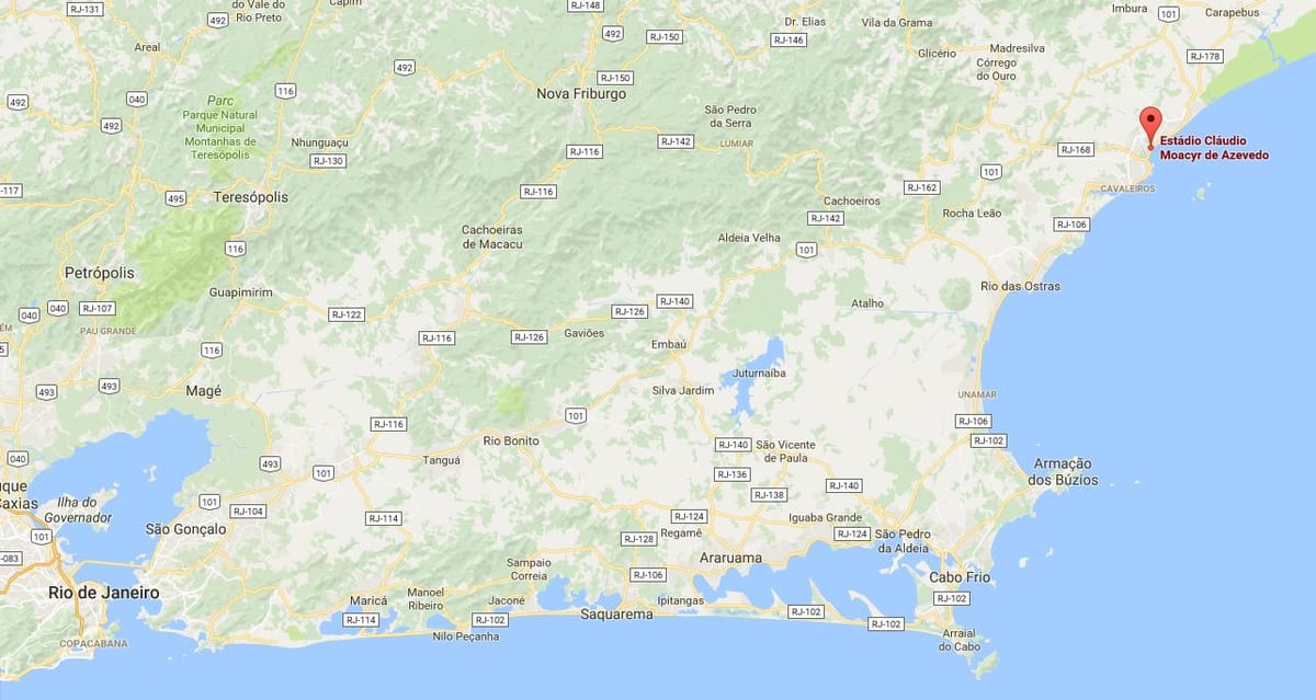 Kort af völlinn Cláudio Moacyr de Azevedo