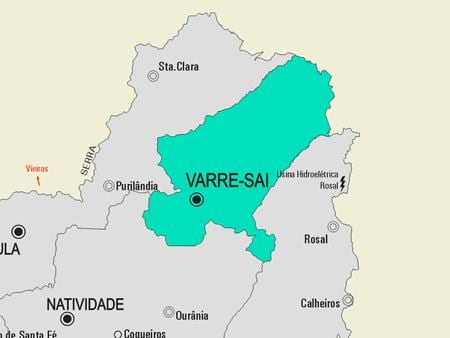 Kort af Volta Redonda sveitarfélag