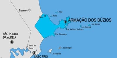 Kort af Armação dos Búzios sveitarfélag