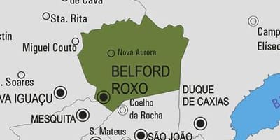Kort af Belford Roxo sveitarfélag