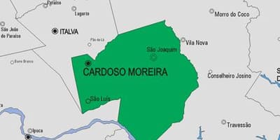 Kort af Cantagalo sveitarfélag