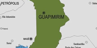 Kort af Guapimirim sveitarfélag