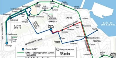 Kort af HÚN Rio de Janeiro - Línu 1