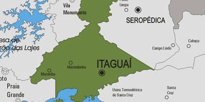 Kort af Itaguaí sveitarfélag