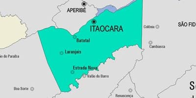Kort af Itaocara sveitarfélag