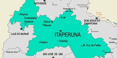 Kort af Itaperuna sveitarfélag
