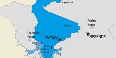 Kort af Itatiaia sveitarfélag