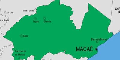 Kort af Macaé sveitarfélag