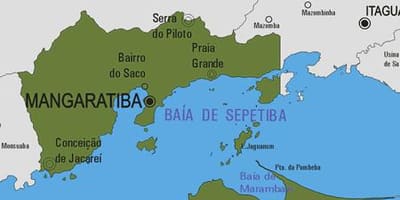 Kort af Mangaratiba sveitarfélag