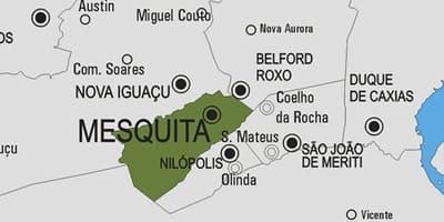 Kort af Mesquita sveitarfélag