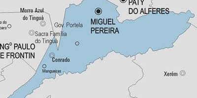 Kort af Miguel Pereira sveitarfélag