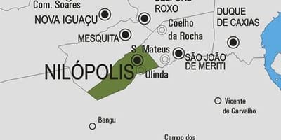 Kort af Nilópolis sveitarfélag