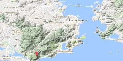 Kort af Pedra da Gávea
