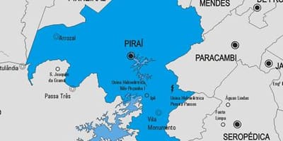 Kort af Piraí sveitarfélag