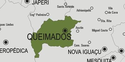 Kort af Queimados sveitarfélag