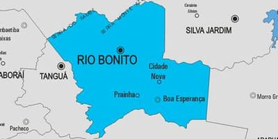 Kort af Rio das Flores sveitarfélag