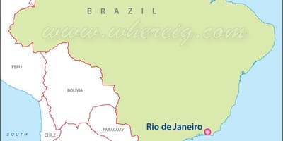 Kort af Rio de Janeiro á Brasilíu