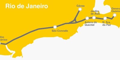 Kort af Rio de Janeiro metro - Lína 4