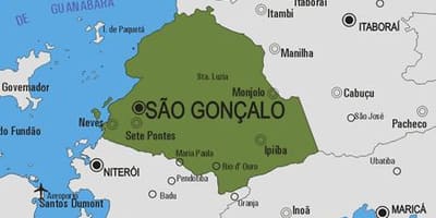 Kort af Sao Gonçalo sveitarfélag