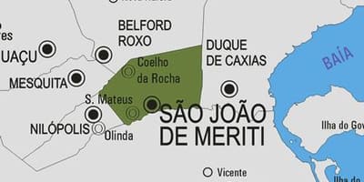 Kort af Sao Joao de Meriti sveitarfélag