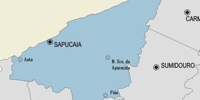Kort af Sapucaia sveitarfélag