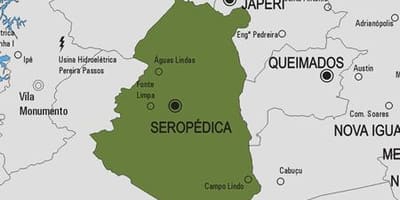 Kort af Seropédica sveitarfélag