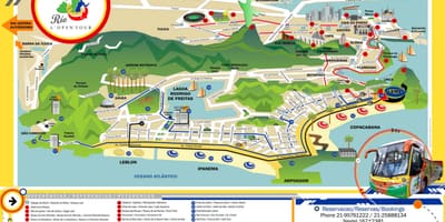 Kort af Skoðunarferðir strætó Rio de Janeiro